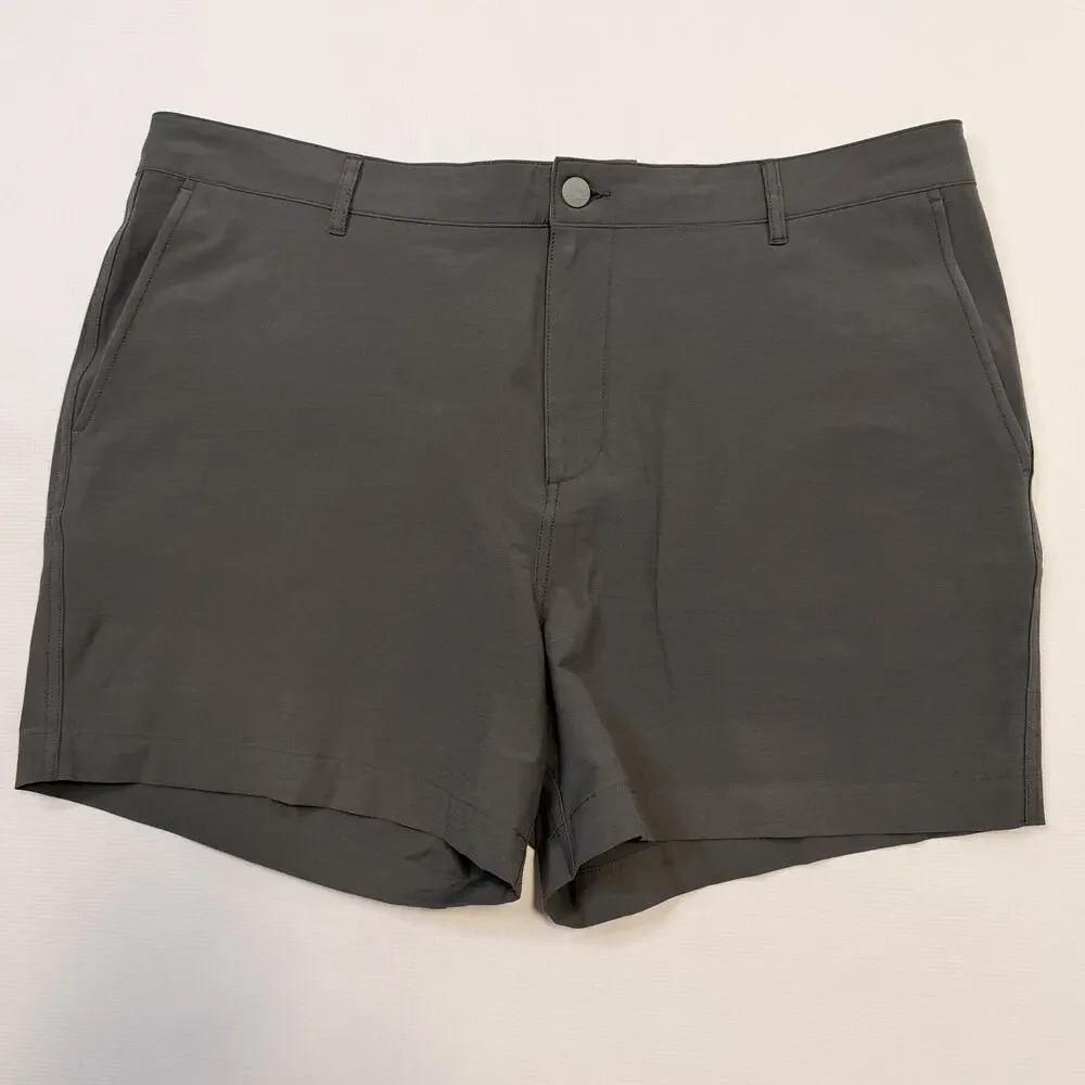 Faherty All Day Shorts Mens 40 Gray 5 Inseam Chino Quick Dry Stretch Casual
